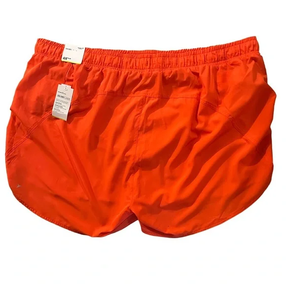Old Navy Active Poppy (Neon Orange) Go-Dry Lined Dolphin Hem Shorts Plus Size 4X - Picture 2 of 12
